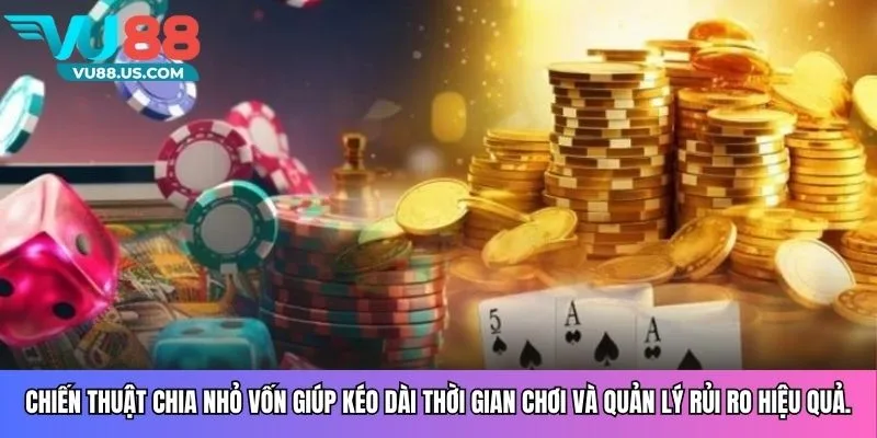 Chiến thuật chia nhỏ vốn giúp kéo dài thời gian chơi và quản lý rủi ro hiệu quả.