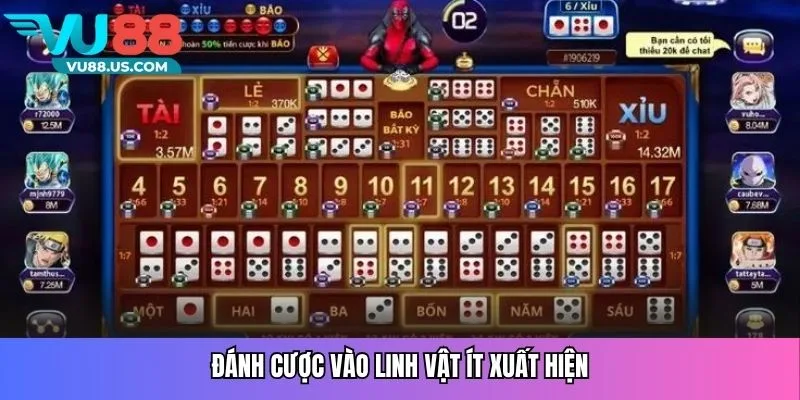 Đánh cược vào linh vật ít xuất hiện